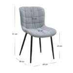 Σετ τραπεζαρία 5τμχ Darlen - Chiara Megapap χρώμα καρυδί - γκρι 125x72x74εκ. - Image 5