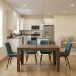 Βρες το Σετ τραπεζαρία 5τμχ Darlen - Chiara Megapap χρώμα καρυδί - πράσινο 125x72x74εκ. σε μοναδική τιμή στο clickforshop.gr