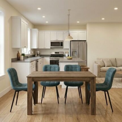 Βρες το Σετ τραπεζαρία 5τμχ Darlen - Chiara Megapap χρώμα καρυδί - πράσινο 125x72x74εκ. σε μοναδική τιμή στο clickforshop.gr