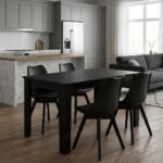 Βρες το Σετ τραπεζαρία 5τμχ Darlen - Viva Megapap χρώμα sencron black - μαύρο 125x72x74εκ. σε μοναδική τιμή στο clickforshop.gr