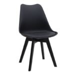 Σετ τραπεζαρία 5τμχ Darlen - Viva Megapap χρώμα sencron black - μαύρο 125x72x74εκ. - Image 2