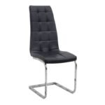 Σετ τραπεζαρία 5τμχ Darlen - Vela Megapap χρώμα sencron black - μαύρο 125x72x74εκ. - Image 2