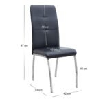 Σετ τραπεζαρία 5τμχ Darlen - Alma Megapap χρώμα sencron black - μαύρο 125x72x74εκ. - Image 5