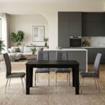 Βρες το Σετ τραπεζαρία 5τμχ Darlen - Alma Megapap χρώμα sencron black - γκρι 125x72x74εκ. σε μοναδική τιμή στο clickforshop.gr