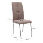 Σετ τραπεζαρία 5τμχ Darlen - Alma Megapap χρώμα sencron black - μπεζ 125x72x74εκ. - Image 5