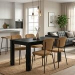 Βρες το Σετ τραπεζαρία 5τμχ Darlen - Kevin Megapap χρώμα sencron black - μουσταρδί 125x72x74εκ. σε μοναδική τιμή στο clickforshop.gr