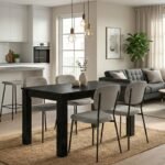 Βρες το Σετ τραπεζαρία 5τμχ Darlen - Kevin Megapap χρώμα sencron black - λαδί 125x72x74εκ. σε μοναδική τιμή στο clickforshop.gr