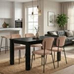 Βρες το Σετ τραπεζαρία 5τμχ Darlen - Kevin Megapap χρώμα sencron black - μόκα 125x72x74εκ. σε μοναδική τιμή στο clickforshop.gr