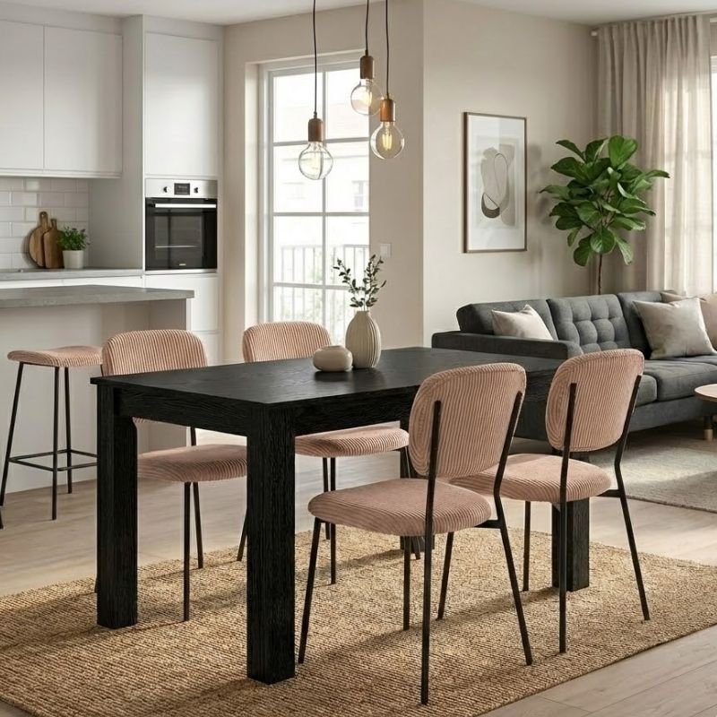 Σετ τραπεζαρία 5τμχ Darlen - Kevin Megapap χρώμα sencron black - μόκα 125x72x74εκ. Βρες το Σετ τραπεζαρία 5τμχ Darlen - Kevin Megapap χρώμα sencron black - μόκα 125x72x74εκ. σε μοναδική τιμή στο clickforshop.gr