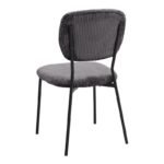 Σετ τραπεζαρία 5τμχ Darlen - Kevin Megapap χρώμα sencron black - γκρι 125x72x74εκ. - Image 3