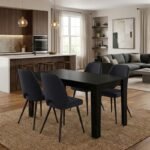 Βρες το Σετ τραπεζαρία 5τμχ Darlen - Christy Megapap χρώμα sencron black - ανθρακί 125x72x74εκ. σε μοναδική τιμή στο clickforshop.gr