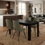 Βρες το Σετ τραπεζαρία 5τμχ Darlen - Christy Megapap χρώμα sencron black - λαδί 125x72x74εκ. σε μοναδική τιμή στο clickforshop.gr