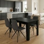 Βρες το Σετ τραπεζαρία 5τμχ Darlen - Bianca Megapap χρώμα sencron black - γκρι 125x72x74εκ. σε μοναδική τιμή στο clickforshop.gr