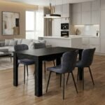 Βρες το Σετ τραπεζαρία 5τμχ Darlen - Chiara Megapap χρώμα sencron black - ανθρακί 125x72x74εκ. σε μοναδική τιμή στο clickforshop.gr