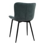 Σετ τραπεζαρία 5τμχ Darlen - Chiara Megapap χρώμα sencron black - πράσινο 125x72x74εκ. - Image 3