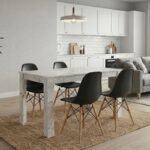 Βρες το Σετ τραπεζαρία 5τμχ Darlen - Nova Megapap χρώμα λευκό εφέ μαρμάρου - μαύρο 125x72x74εκ. σε μοναδική τιμή στο clickforshop.gr