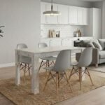 Βρες το Σετ τραπεζαρία 5τμχ Darlen - Nova Megapap χρώμα λευκό εφέ μαρμάρου - γκρι 125x72x74εκ. σε μοναδική τιμή στο clickforshop.gr