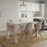 Βρες το Σετ τραπεζαρία 5τμχ Darlen - Nova Megapap χρώμα λευκό εφέ μαρμάρου - cappuccino 125x72x74εκ. σε μοναδική τιμή στο clickforshop.gr