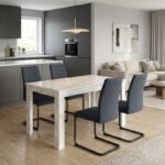 Βρες το Σετ τραπεζαρία 5τμχ Darlen - Laura Megapap χρώμα λευκό εφέ μαρμάρου - ανθρακί 125x72x74εκ. σε μοναδική τιμή στο clickforshop.gr