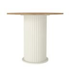 Σετ τραπεζαρία 5τμχ Bohema - Kevin Megapap χρώμα ivory/sepet oak - μόκα Ø90x77,7εκ. - Image 5