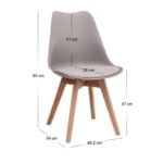 Σετ τραπεζαρία 5τμχ Xana - Viva Megapap χρώμα sepet oak - cappuccino Ø90x77,5εκ. - Image 5