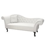 ΑΝΑΚΛΙΝΔΡΟ T.CHESTERFIELD NIOVI HM3007.02 PU ΛΕΥΚΟ-ΜΑΥΡΑ ΠΟΔΙΑ 190x61x84Yεκ. - Image 2