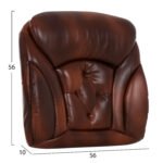 ΑΝΤΑΛΛΑΚΤΙΚO ΚΑΘΙΣΜΑ ΓΙΑ ΚΑΡΕΚΛΑ ΓΡΑΦΕΙΟΥ HM1099.09 ΚΑΦΕ PU 56x10x56εκ. - Image 2