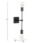 ΑΠΛΙΚΑ ΤΟΙΧΟΥ SABER HM4477 ΜΕΤΑΛΛΟ ΣΕ ΜΑΥΡΟ 10x14x41Υεκ. - Image 2