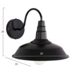 ΑΠΛΙΚΑ ΤΟΙΧΟΥ DONO HM4478 ΜΕΤΑΛΛΟ ΣΕ ΜΑΥΡΟ 26x31x25Υεκ. - Image 2