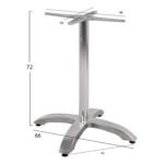 ΒΑΣΗ ΑΛΟΥΜΙΝΙΟΥ HM460.03 ΧΡΩΜΙΟΥ 66Χ66Χ72Υεκ. ΜΕ ΣΤΑΥΡΟ 48Χ48εκ. - Image 2