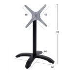 ΒΑΣΗ ΑΛΟΥΜΙΝΙΟΥ ΠΤΥΣΣΟΜΕΝΗ HM469.01 ΜΑΥΡΟ ΜΑΤ 66Χ66Χ72Υεκ. ΜΕ ΣΤΑΥΡΟ 48Χ48εκ. - Image 3