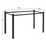 ΒΑΣΗ ΚΟΛΟΝΑΤΗ ΜΕΤΑΛΛΙΚΗ ΓΙΑ ΕΠΙΦΑΝΕΙΑ 120x70 - Image 2