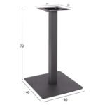 ΒΑΣΗ ΜΕΤΑΛΛΙΚΗ ΓΚΡΙ 40X40X72Υεκ. HM414.20 - Image 2