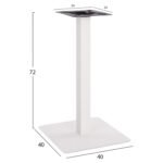 ΒΑΣΗ ΜΕΤΑΛΛΙΚΗ ΛΕΥΚΗ ΜΑΤ 40X40X72Υεκ. HM414.12 - Image 2