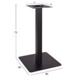 ΒΑΣΗ ΜΕΤΑΛΛΙΚΗ ΜΑΥΡΗ ΜΑΤ 40X40X72Υεκ. HM414.11 - Image 2