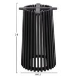 ΒΑΣΗ ΤΡΑΠΕΖΙΟΥ ΕΣΩΤ.ΧΩΡΟΥ ΣΤΡΟΓΓΥΛΗ FRANTZ HM9459.12 MINDI ΞΥΛΟ ΣΕ ΜΑΥΡΟ ΧΡΩΜΑ Φ45x74Yεκ. - Image 2