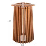 ΒΑΣΗ ΤΡΑΠΕΖΙΟΥ ΕΣΩΤ.ΧΩΡΟΥ ΣΤΡΟΓΓΥΛΗ FRANTZ HM9459.11 MINDI ΞΥΛΟ ΣΕ ΦΥΣΙΚΟ Φ45x73Yεκ. - Image 2