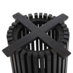 ΒΑΣΗ ΤΡΑΠΕΖΙΟΥ ΕΣΩΤ.ΧΩΡΟΥ ΣΤΡΟΓΓΥΛΗ FRANTZ HM9459.12 MINDI ΞΥΛΟ ΣΕ ΜΑΥΡΟ ΧΡΩΜΑ Φ45x74Yεκ. - Image 4