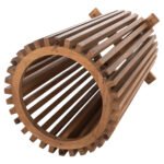 ΒΑΣΗ ΤΡΑΠΕΖΙΟΥ ΕΣΩΤ.ΧΩΡΟΥ ΣΤΡΟΓΓΥΛΗ FRANTZ HM9459.11 MINDI ΞΥΛΟ ΣΕ ΦΥΣΙΚΟ Φ45x73Yεκ. - Image 5