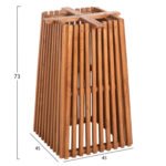 ΒΑΣΗ ΤΡΑΠΕΖΙΟΥ ΕΣΩΤ.ΧΩΡΟΥ ΤΕΤΡΑΓΩΝΗ FRANTZ HM9460.11 ΞΥΛΟ MINDI ΣΕ ΦΥΣΙΚΟ 45x45x73Y εκ. - Image 2