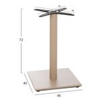 ΒΑΣΗ ΤΡΑΠΕΖΙΟΥ HM438.25 ΜΕΤΑΛΛΟ ΚΑΠΟΥΤΣΙΝΟ ΜΑΤ-ΡΕΓΟΥΛΑΤΟΡΟΙ 46x46x72Yεκ. - Image 2