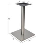 ΒΑΣΗ ΤΡΑΠΕΖΙΟΥ INOX HM421 ΜΕ ΡΕΓΟΥΛΑΤΟΡΟΥΣ 40x40x72Y εκ. - Image 2