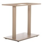 ΒΑΣΗ ΤΡΑΠΕΖΙΟΥ ΜΕΤΑΛΛΙΚΗ ΔΙΠΛΗ HM435.25 ΚΑΠΟΥΤΣΙΝΟ ΜΑΤ ΜΕ ΡΕΓΟΥΛΑΤΟΡΟΥΣ 80Χ40Χ72Υεκ. - Image 4