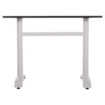 ΒΑΣΗ ΤΡΑΠΕΖΙΟΥ ΑΛΟΥΜΙΝΙΟΥ ΔΙΠΛΗ HM461.12 ΛΕΥΚΗ ΜΕ ΡΕΓΟΥΛΑΤΟΡΟΥΣ 100x60x73Υεκ. - Image 3