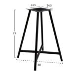 ΒΑΣΗ ΤΡΑΠΕΖΙΟΥ ΜΕΤΑΛΛΙΚΗ ΜΑΥΡΗ TS951 - Image 2