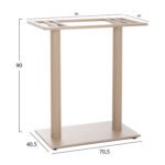 ΒΑΣΗ ΤΡΑΠΕΖΙΟΥ ΜΠΑΡ ΔΙΣΤΗΛΗ ΜΕΣ.ΥΨΟΥΣ HM478.25 ΜΕΤΑΛΛΟ ΚΑΠΟΥΤΣΙΝΟ ΜΑΤ 80x40x90Υεκ - Image 2