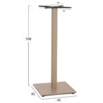 ΒΑΣΗ ΤΡΑΠΕΖΙΟΥ ΜΠΑΡ HM439.25 ΜΕΤΑΛΛΙΚΗ ΚΑΠΟΥΤΣΙΝΟ ΜΑΤ-ΡΕΓΟΥΛΑΤΟΡΟΙ 46x46x108Yεκ. - Image 2