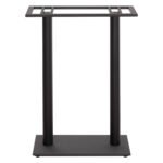 ΒΑΣΗ ΤΡΑΠΕΖΙΟΥ ΜΠΑΡ HM480.01 ΔΥΟ ΠΟΔΙΑ-ΜΕΤΑΛΛΙΚΗ ΣΕ ΜΑΥΡΟ ΧΡΩΜΑ 80x40x108Υεκ - Image 3