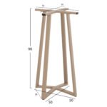 ΒΑΣΗ ΤΡΑΠΕΖΙΟΥ ΜΠΑΡ ΜΕΣΑΙΟΥ ΥΨΟΥΣ HM477.25 ΜΕΤΑΛΛΟ ΚΑΠΟΥΤΣΙΝΟ 50x50x90Υεκ. - Image 2