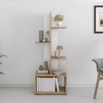 ΒΙΒΛΙΟΘΗΚΗ TRIVIO HM18195.03 ΜΕΛΑΜΙΝΗ ΣΕ ΛΕΥΚΟ-ATLANTIS GREEN 50x25x127Υεκ. - Image 4